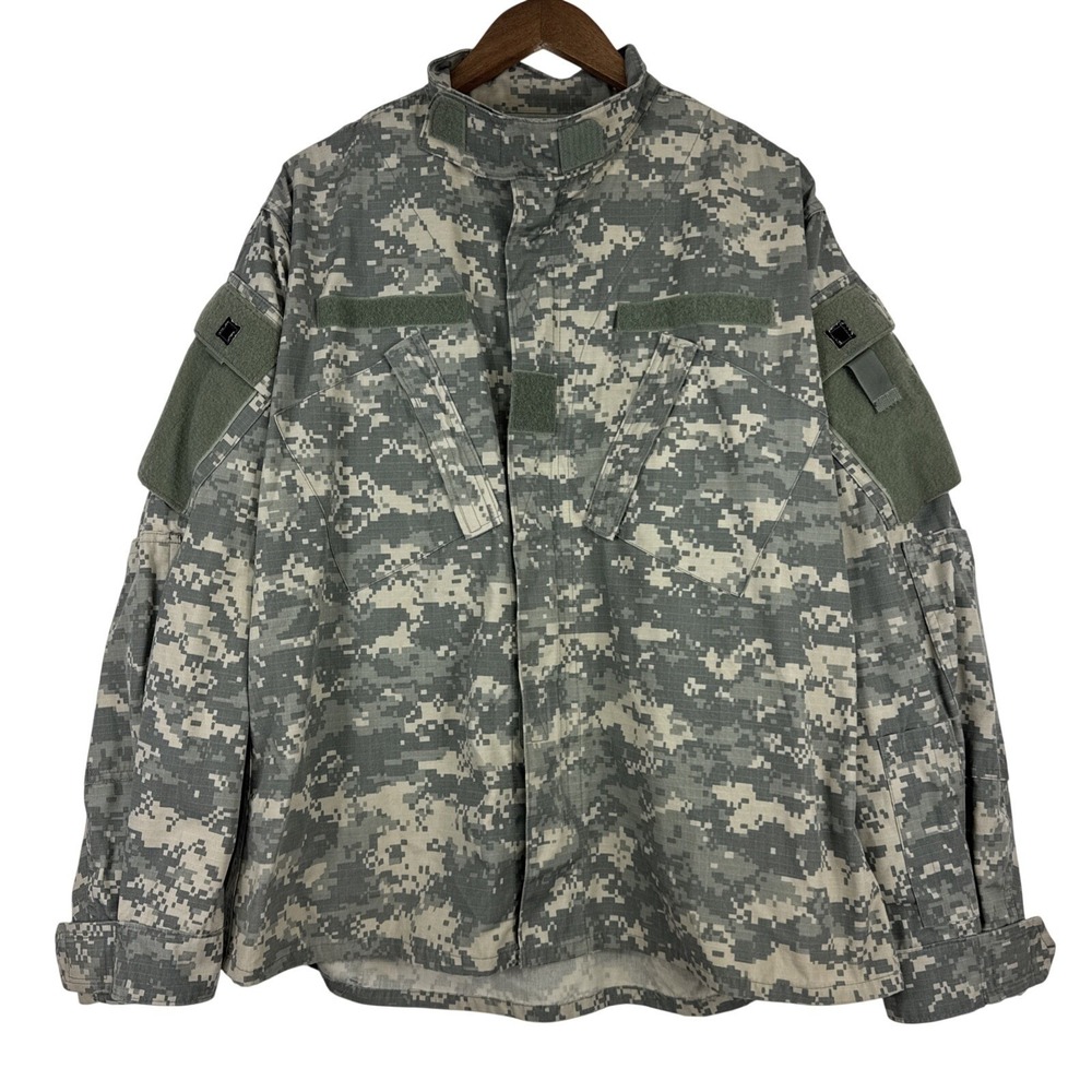 US Army Combat Field Jacket Mens Large Regular Green Digital Camo Military ACU‎